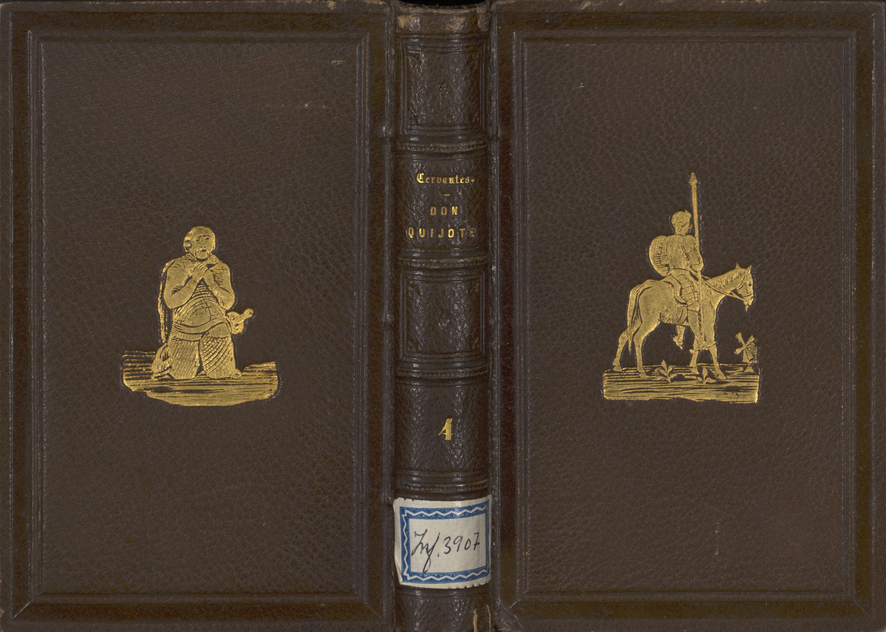 Cubiertas de la edición de Argamasilla de Alba, 1863. Signatura: INF/3902