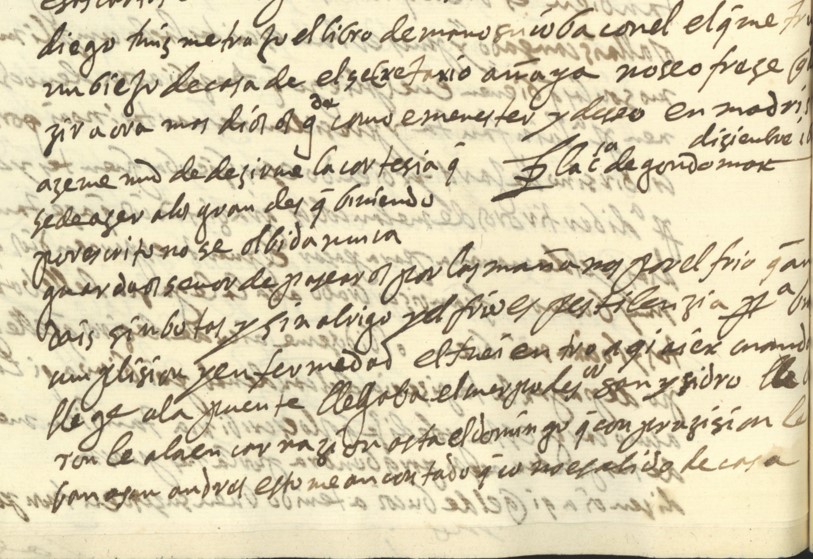 Detalle del traslado del cuerpo de San Isidro (Sig.: II/2159 doc 176v)